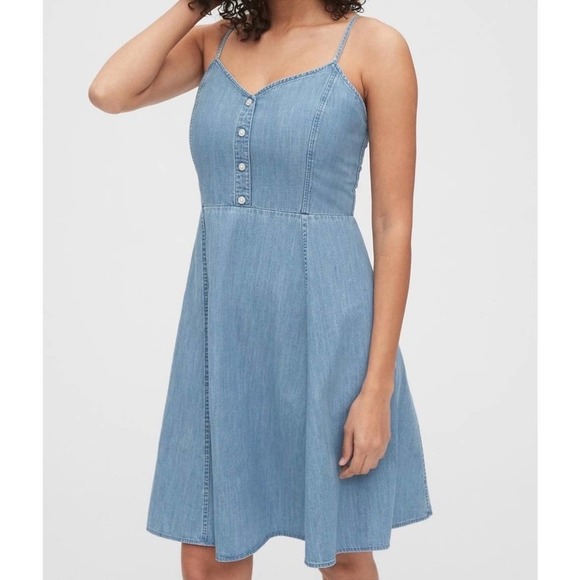 Gap Denim Fit and Flair Dress - Picture 2 of 4